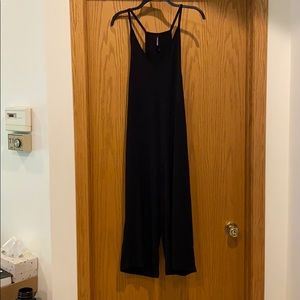 Black cropped jumpsuit